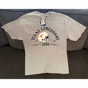 Brand New Vintage TX Longhorns National Championship 2006 Rose Bowl Tee Y2K